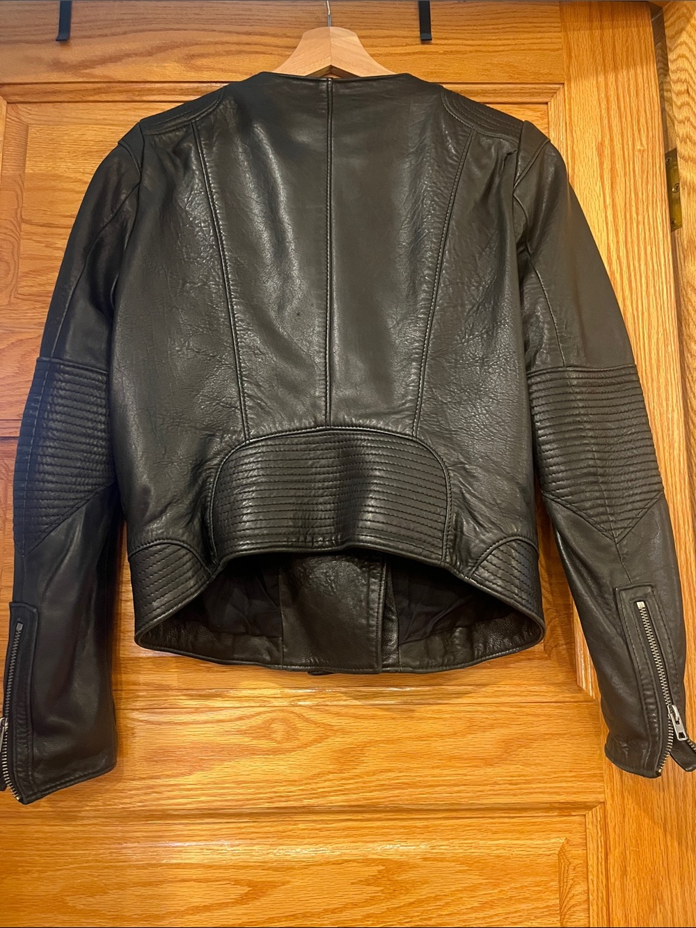 Lucky Brand Black Asymmetrical Leather Moto Jacket - Picture 4 of 7